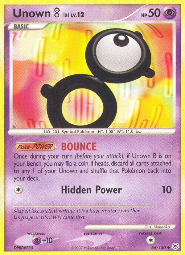 Diamond & Pearl Unown B #66/130